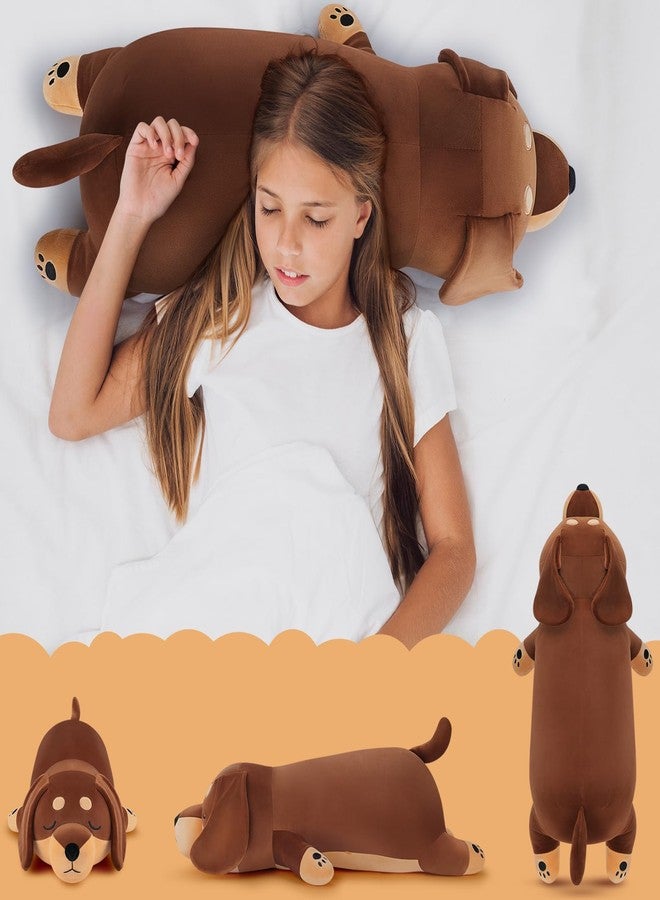 Auspicious beginning 30'' Giant Dachshund Dog Plush Stuffed Animal- Weiner Dog Plush Pillow Plushies, Large Sleeping Dachshund Plush Toy, Cute Hugging Weiner Dog Stuffed Animal, Birthday Gifts for Kids Girls Boys - Image 4
